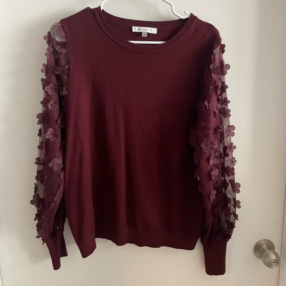 Women’s Sioni maroon blouse size L